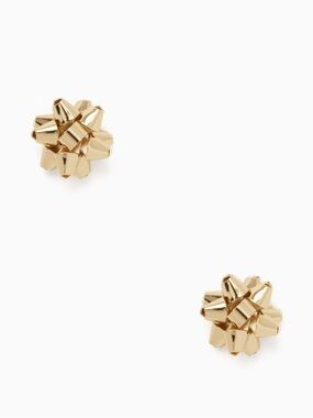 kate spade Gold Gift Bow Stud Earrings